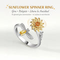 Set Duo Anillos Girasol Giratorio – Edición Luxe