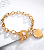 Pulsera Sobre Todo Guarda Tu Corazón – Cadena Dorada con Dije