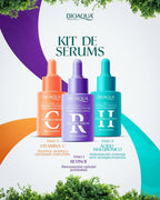 Kit Antiedad BIOAQUA – 3 Serums Vitamina C, Retinol y Ácido Hialurónico