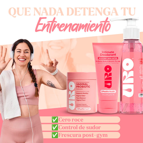 Combo Kit Íntimo URO – Probiótico Vaginal + Desodorante + Jabón