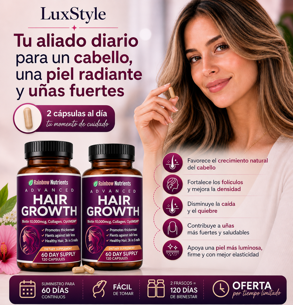 Crecimiento del Cabello, Tratamiento Completo (2 Frascos)