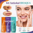 Kit Antiedad BIOAQUA – 3 Serums Vitamina C, Retinol y Ácido Hialurónico