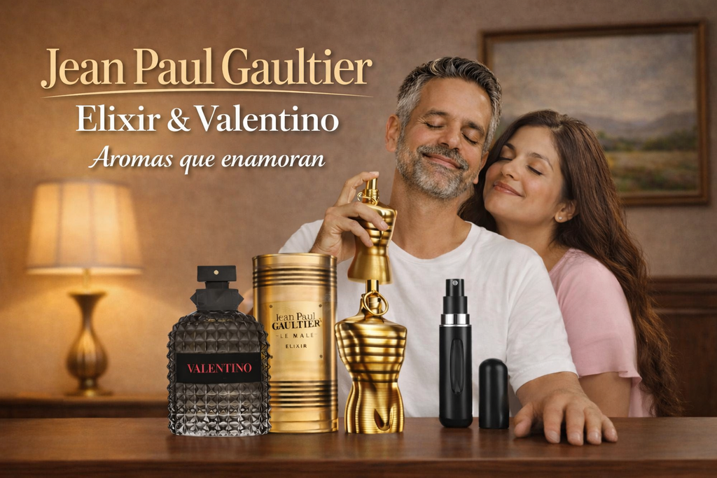Combo Perfumes Jean Paul Elixir Lata + Valentino – Fragancia Premium