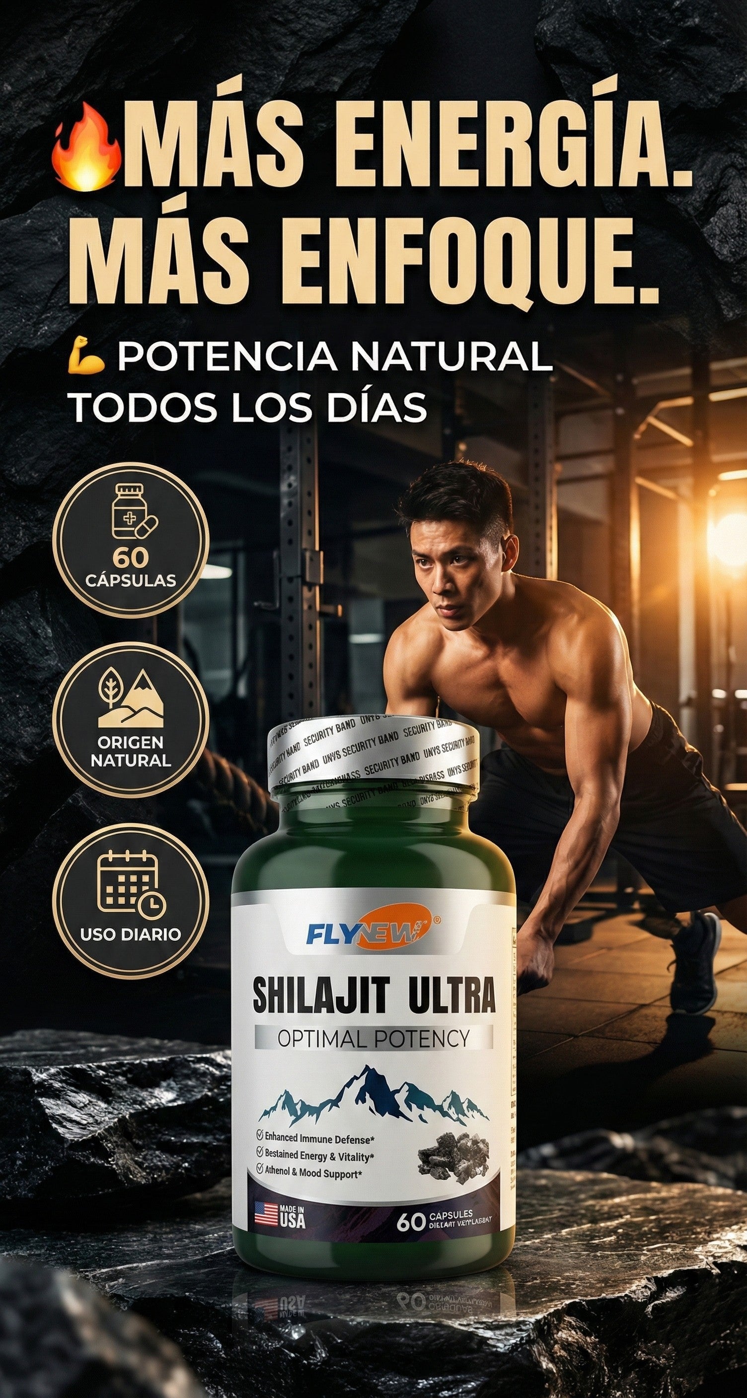 Shilajit Ultra - Energía y Vitalidad Natural | 60 Cápsulas