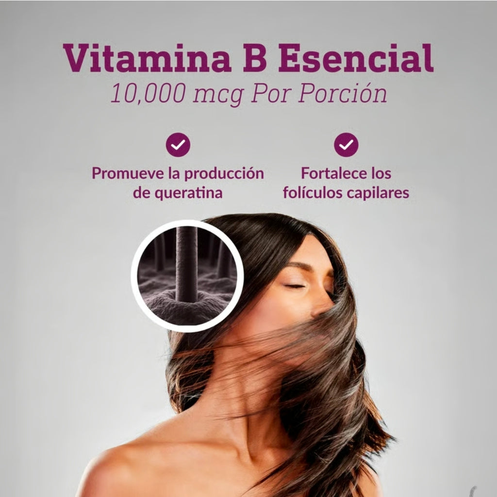 Advanced Hair Growth – Biotina 10,000mcg + Colágeno + OptiMSM®